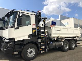 Renault 6x4 avec PM 18523 TP et Bibenne W2H Kh-kipper